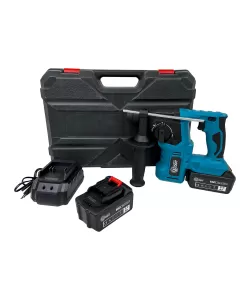 Ciocan rotopercutor cu 2 acumulatori DDT, Brushless , 20 V , 5 Ah , 1350 Rpm , 4800 Bpm , 1.7 J , 22 mm , Albastru Ciocan rotopercutor cu 2 acumulatori DDT, Brushless , 20 V , 5 Ah , 1350 Rpm , 4800 Bpm , 1.7 J , 22 mm , Albastru