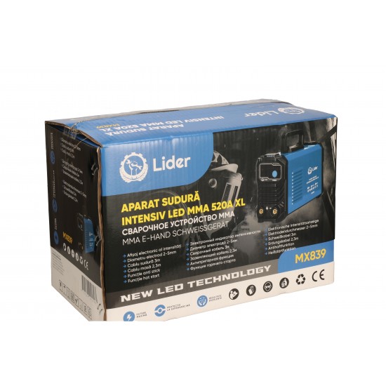 Aparat de sudura LIDER XL, MMA, 520Ah