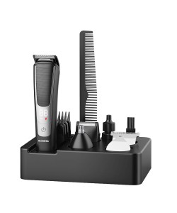 Set aparat de tuns profesional HAUSBERG HB-76GR, accesorii, autonomie 120 min, afisaj LCD