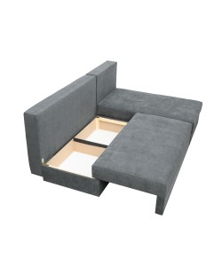 Coltar extensibil Toms, cu lada depozitare, tapiterie stofa 225 X 160 Dark Grey