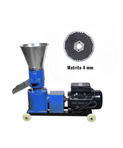 Granulator Furaje KL-125 cu 1 matrita si motor 3 kW/ 1500 RPM/ 230 V/ 80 kg/h