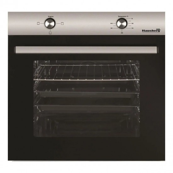 Pachet Cuptor incorporabil Hausberg HB-8051IN, Electric, Putere 2000 W, 76 l, 4 Functii, Clasa A, Plita incorporabila HAUSBERG HB-580IN, aprindere electrica, gaz, 4 arzatoare, sistem siguranta, Negru-Inox