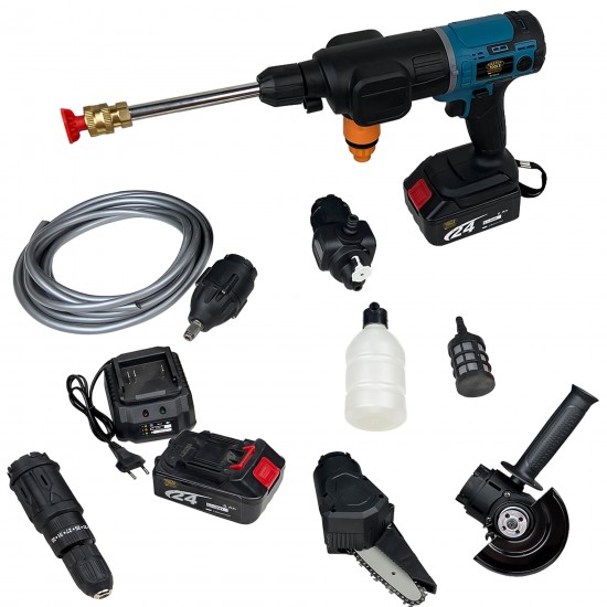 Trusa 6 in 1 Master Tools, cu 2 Acumulatori, 24V, 6Ah, (Mini drujba, Autofiletanta, Pistol Impact, Flex, Rotopercutor, Pistol Vopsit) Trusa 6 in 1 Master Tools, cu 2 Acumulatori, 24V, 6Ah, (Mini drujba, Autofiletanta, Pistol Impact, Flex, Rotopercutor, Pistol Vopsit)