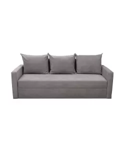 Canapea extensibila cu brate si perne, Toms, tapiterie stofa 210 X 90 Light Grey