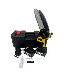 Fierastrau electric, Minidrujba MAXSTAR, cu 2 acumulatori 21V 10Ah, Sistem ungere lant Fierastrau electric, Minidrujba MAXSTAR, cu 2 acumulatori 21V 10Ah, Sistem ungere lant