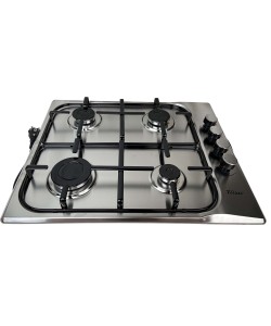 Plita incorporabila inox Zilan ZLN-0027, Gaz gpl sau natural, Aprindere electrica, 4 arzatoare, 60x50 cm