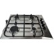 Plita incorporabila inox Zilan ZLN-0027, Gaz gpl sau natural, Aprindere electrica, 4 arzatoare, 60x50 cm