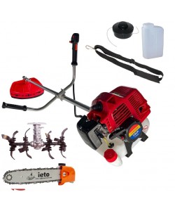 Motocoasa pe benzina TOMS 7.5 CP 12.000 rpm + Cultivator si Cap drujba