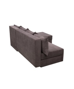 Coltar extensibil Toms, cu lada depozitare, tapiterie stofa 225 X 160 Dark Brown