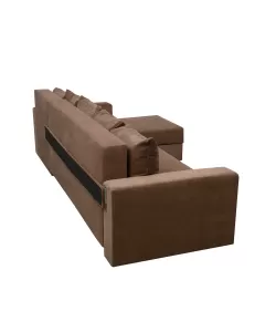 Coltar extensibil, Toms, cu ladă de depozitare, tapiterie stofa, 310 X 160 Brown Coltar extensibil, Toms, cu ladă de depozitare, tapiterie stofa, 310 X 160 Brown