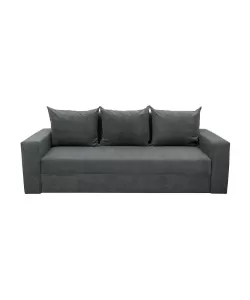 Canapea extensibila, Modern, cu perne si tapiterie stofa, 230 X 100 Dark Grey