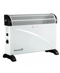 Convector electric HAUSBERG HB-8206, 3 trepte de putere 750/1250/2000W, termostat reglabil, protective supraincalzire, indicator luminos, Alb