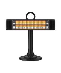 Radiator electric Hausberg HB-8565NG, 1000W, 2 trepte incalzire, tub din fibra de carbon, protectie IP24, termostat mecanic, carcasa din metal