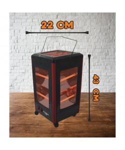 Radiator electric Hausberg HB-8802NG, 2200W, 5 niveluri de putere, incalzire in 5 directii, roti deplasare, maner pentru transport, protectie pentru rasturnare, Negru Radiator electric Hausberg HB-8802NG, 2200W, 5 niveluri de putere, incalzire in 5 directii, roti deplasare, maner pentru transport, protectie pentru rasturnare, Negru