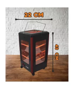 Radiator electric Hausberg HB-8802NG, 2200W, 5 niveluri de putere, incalzire in 5 directii, roti deplasare, maner pentru transport, protectie pentru rasturnare, Negru Radiator electric Hausberg HB-8802NG, 2200W, 5 niveluri de putere, incalzire in 5 directii, roti deplasare, maner pentru transport, protectie pentru rasturnare, Negru