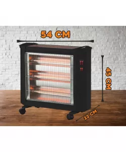 Radiator quartz Hausberg HB 8800, 2000 W, 4 tuburi quartz, 2 trepte putere, termostat reglabil Radiator quartz Hausberg HB 8800, 2000 W, 4 tuburi quartz, 2 trepte putere, termostat reglabil