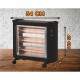 Radiator quartz Hausberg HB 8800, 2000 W, 4 tuburi quartz, 2 trepte putere, termostat reglabil