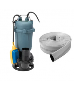 Pompa submersibila de apa murdara PU205, 2750 W + Furtun 2 toli 20m