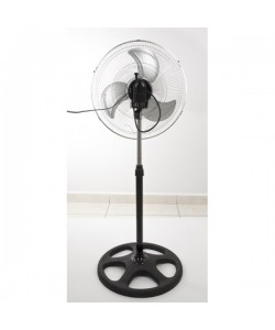 Ventilator cu picior ZILAN 3840,negru cu gri 3 in 1, Putere 55 W, 3 viteze, diametru 45 cm