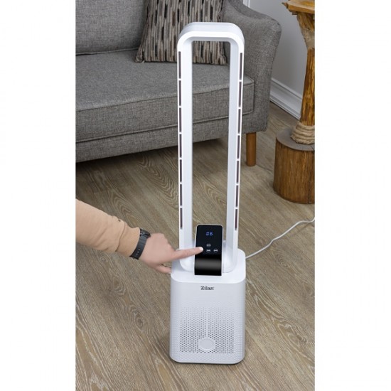 Ventilator turn cu telecomanda Zilan ZLN1085 fara palete, Timer, Display LED, 50W Ventilator turn cu telecomanda Zilan ZLN1085 fara palete, Timer, Display LED, 50W