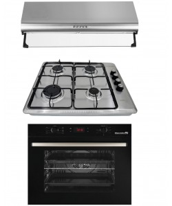 Pachet Cuptor electric incorporabil Hausberg HB-8054NG, + Plita incorporabila HAUSBERG HB-580IN, aprindere electrica, + Hota traditionala Hausberg HB-1215