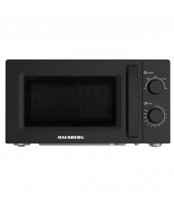 Cuptor cu microunde HAUSBERG HB-8008NG, 20 litri, intrare 1150 W, iesire 700 W, 5 nivele de putere, control mecanic, termostat, timer 35 minute, functie dezghetare, lumina interioara, semnal sonor de terminare a programului, Negru
