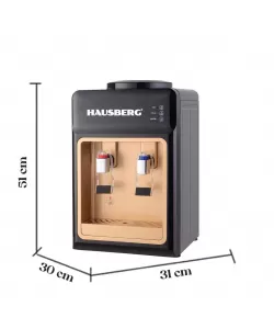 Dozator apa Hausberg HB-6026NG, putere incalzire 550 W, putere racire 80 W, indicatoare LED pentru apa calda si rece, termostat automat, Negru-Maro