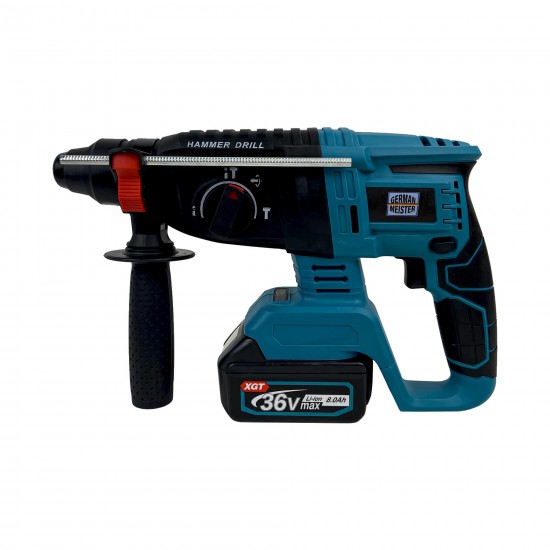 Pachetul Gospodarilor Bormasina cu impact+Bormasina de gaurit si insurubat+Flex+Ciocan rotopercutor cu 3 acumulatori 36V 8AH
