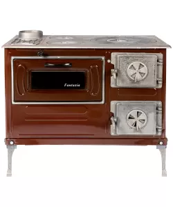Soba pe lemne cu plita si cuptor Fantazia PF Evacuare Stanga Maro