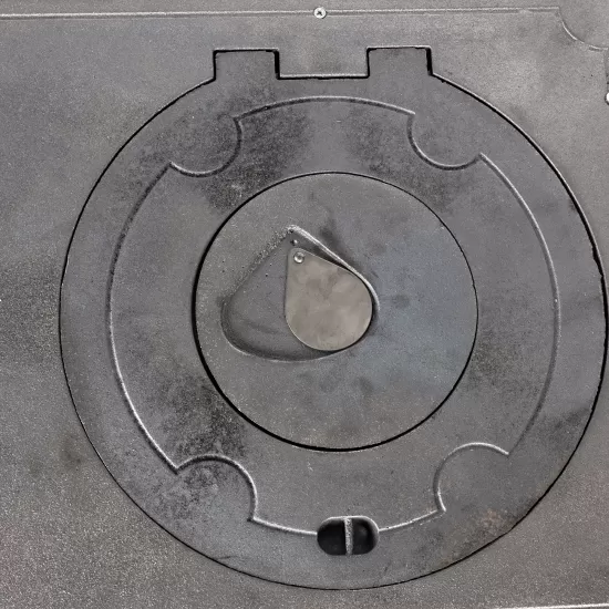 Soba pe lemne cu plita si cuptor Fantazia PF Evacuare Dreapta Maro