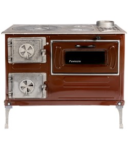 Soba pe lemne cu plita si cuptor Fantazia PF Evacuare Dreapta  Maro