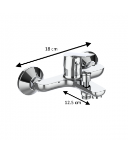 Baterie de cada Z-Inox ZLN8177 + furtun de 1.5 m + para dus, Argintiu
