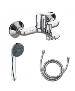 Baterie de cada Z-Inox ZLN8177 + furtun de 1.5 m + para dus, Argintiu