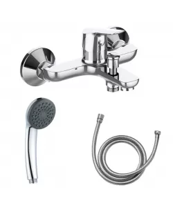 Baterie de cada Z-Inox ZLN8177 + furtun de 1.5 m + para dus, Argintiu Baterie de cada Z-Inox ZLN8177 + furtun de 1.5 m + para dus, Argintiu