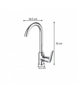 Baterie de chiuveta Z-Inox Argintie, functionare usoare si de durata