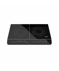 Plita cu inductie Zilan Neagra, doua chiuri, putere 3500W, geam din gristall negru