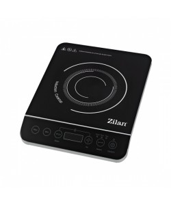 Plita cu inductie Zilan  Neagra, putere 2000W, geam din gristall negru