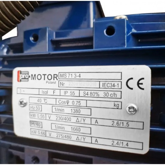 Spargator de nuci cu motor de 0.55KW/ 65RPM