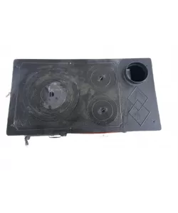 PRODUS RESIGILAT SOBA PE LEMNE CU PLITA SI CUPTOR A , 130 MM, 80X44X75 CM, MARO,COS DREAPTA  PRODUS RESIGILAT SOBA PE LEMNE CU PLITA SI CUPTOR A , 130 MM, 80X44X75 CM, MARO,COS DREAPTA