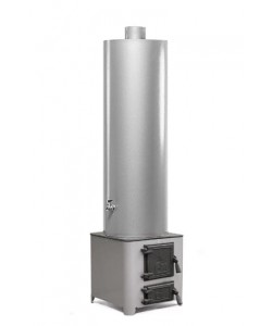  Ansamblu boiler din oțel pe lemne 90L cu focar ușă din fontă