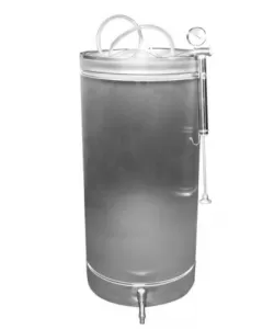 Butoi INOX 102 L cu capac flotant si canea Butoi INOX 102 L cu capac flotant si canea