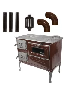 Pachet Soba pe lemne cu plita si cuptor Fantazia PF Evacuare Stanga Maro + 3 Burlane + 2 Coturi + Recuperator Pachet Soba pe lemne cu plita si cuptor Fantazia PF Evacuare Stanga Maro + 3 Burlane + 2 Coturi + Recuperator