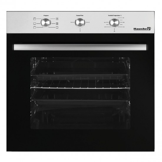 Pachet incorporabil Cuptor electric Hausberg HB-8053IN, Clasa A, 71L, 2225W, Negru/Inox, Plita Incorporabila HB-555, 4 arzatoare, Gaz, Inox, Hota incorporabila telescopica HB-1280, Putere de absorbtie 280 m3/h, 1 motor, 60 cm, Alb