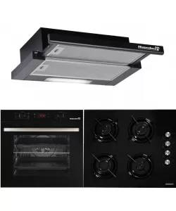 Pachet HAUSBERG, Cuptor electric Incorporabil HB8054, Clasa A, 71L, 2225W, Negru, Plita Incorporabila HB563NG, 4 arzatoare, Gaz, Sticla, Negru, Hota incorporabila telescopica HB1285NG, Putere de absorbtie 420 m3/h, 2 motoare Pachet HAUSBERG, Cuptor electric Incorporabil HB8054, Clasa A, 71L, 2225W, Negru, Plita Incorporabila HB563NG, 4 arzatoare, Gaz, Sticla, Negru, Hota incorporabila telescopica HB1285NG, Putere de absorbtie 420 m3/h, 2 motoare