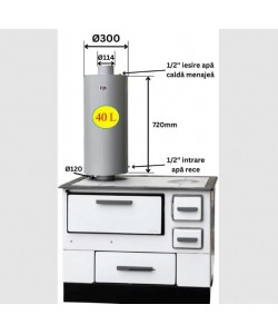 Boiler recuperator pentru apa calda 40 L