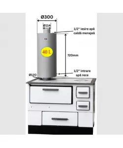  Boiler recuperator pentru apa calda 40 L
