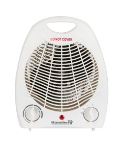 Aeroterma Hausberg HB-8501AB, 2000 W, 2 trepte de putere, termostat reglabil, Alb