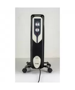 Calorifer electric Floria, Negru 2000 W, 9 elementi, 3 trepte de putere, Termostat reglabil, Protectie supra-incalzire, Indicator luminos Calorifer electric Floria, Negru 2000 W, 9 elementi, 3 trepte de putere, Termostat reglabil, Protectie supra-incalzire, Indicator luminos