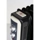 Calorifer electric Floria, Negru 2000 W, 9 elementi, 3 trepte de putere, Termostat reglabil, Protectie supra-incalzire, Indicator luminos