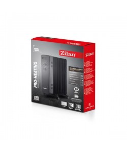 Calorifer electric Zilan, Negru, 9 elemnti, putere 2000W, termostat reglabil